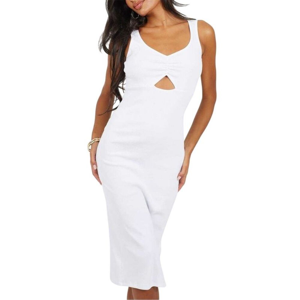 Brave Soul Womens/Ladies Bodycon Midi Dress / White